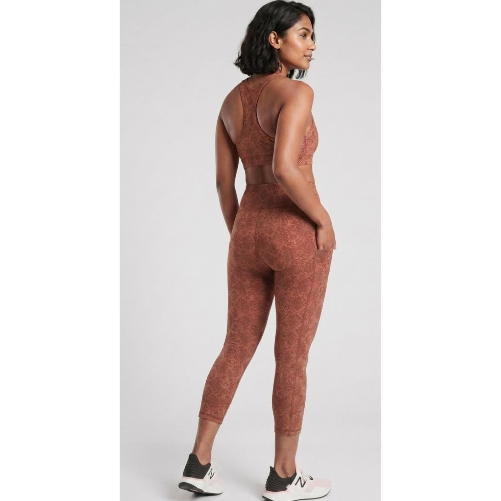Athleta Ultimate Stash Pocket Snake Print 7/8 Tight Legging Women's Size Large